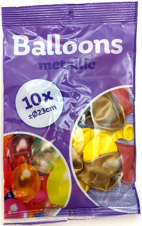 Balony metaliczne 23 cm 10 sztuk Inny producent Przyjęcia i okazje