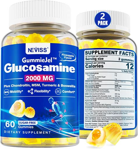 Amazon Sugar Free Glucosamine Chondroitin Msm Filled Gummies