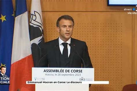 Discours D Emmanuel Macron En Corse Ayons L Audace De B Tir Une