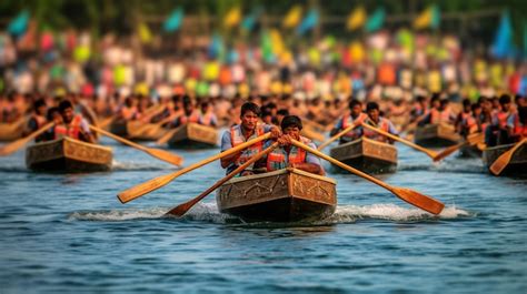 Premium Photo | Onam boat race Happy onam Onam festival Generative ai