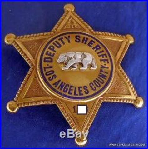 Obsolete Los Angeles County Deputy Sheriff Previous Issue Badge | Los Angeles County