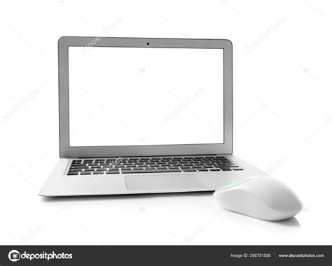 Modern Laptop White Background Stock Photo By ©serezniy 395751558