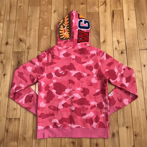 43割引レッド系 2XL 3L いラインアップ Bape abc camo pink shark ベイプ シャーク ピンク パーカー トップ