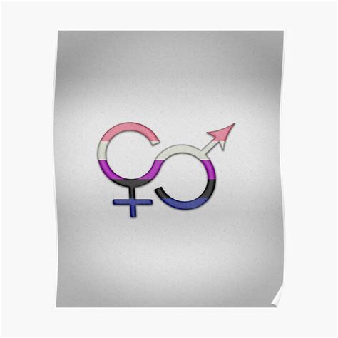 Gender Fluid Symbol Poster By Liveloudgraphic Redbubble