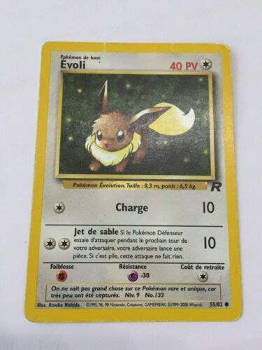 Carte Pokemon Evoli Team Rocket wizard 55 82 commune Française eBay