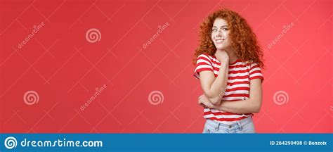 Cheerful Lively Cute Tender Redhead Curly Girl Romantic Summer Mood