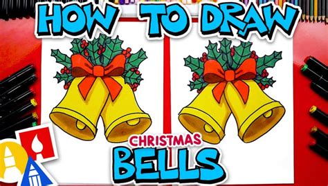 How To Draw Christmas Bells Art For Kids Hub