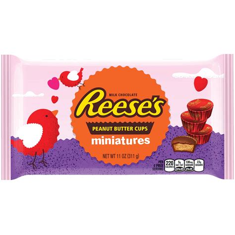 Reeses Miniatures Valentines Peanut Butter Cups 11 Oz