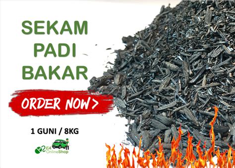 Sekam Padi Bakar Halus Burn Paddy Rice Husk Coarse Charcoal Char