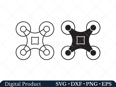 Drone Svg Quadcopter Svg Aircraft Svg Drone Cut File Drone Etsy