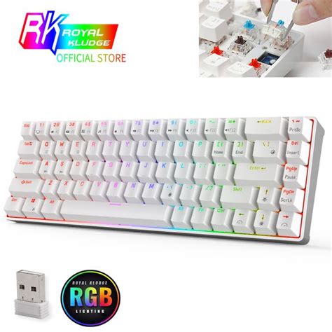 Royal Kludge RK68 Pro RK84 RGB Hot Swap Mechanical Keyboard 2 4Ghz