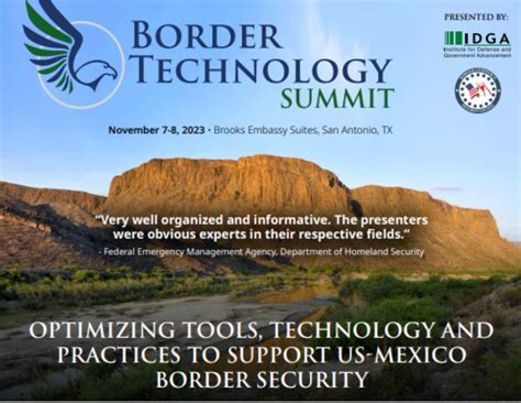 Border Technology Summit Preliminary Agenda