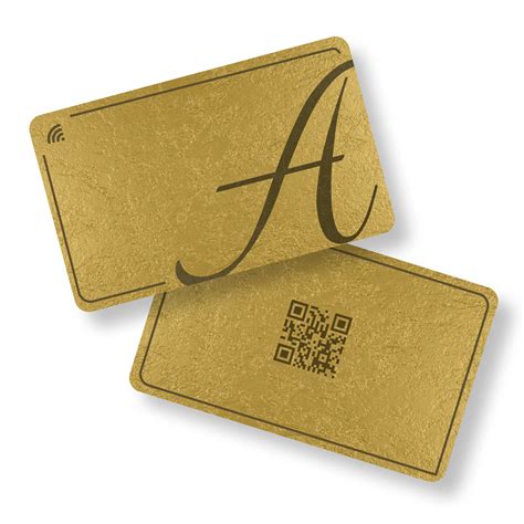 Gold Grenache Initial Metal NFC Business Card Cardyz