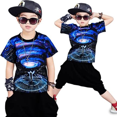 Moyuqi Ropa de Verano de Hip Hop para niños Set Niños Chica Jazz Dance