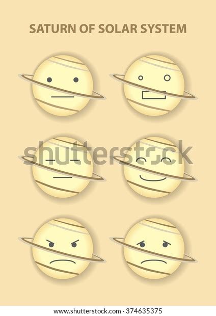 Saturn Emoticon Icon เวกเตอรสตอก ปลอดคาลขสทธ 374635375