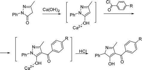 Scheme 1 Synthesis Of 4 Aroyl 3 Methyl 1 Phenyl Pyrazol 5 Ones HL 22