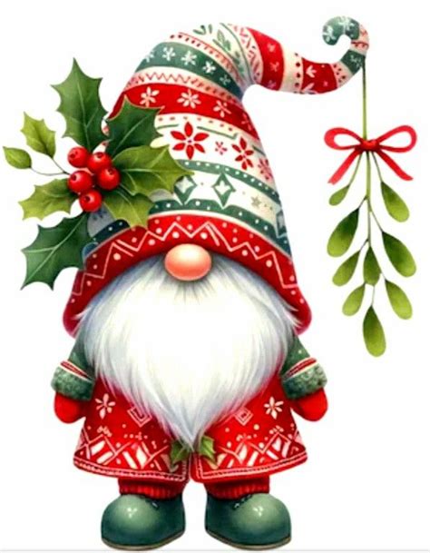Pin by Ирина Левченко on Гномики | Christmas watercolor, Christmas ...
