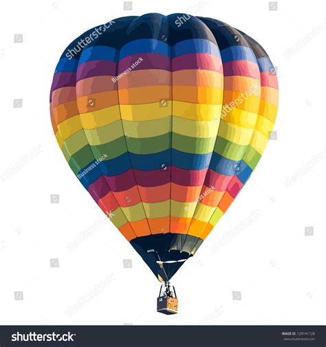 Colorful Hot Air Balloon Isolated On Stock Vector Royalty Free