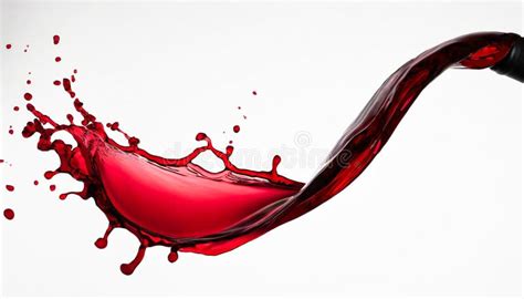 Red Wine Splash Wine Flowing 3d Illustration Stock Illustration