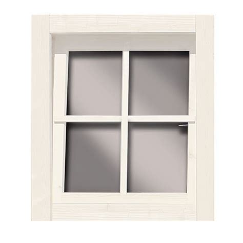 Fenster für 38 mm Häuser inkl D K Beschlag elfenbeinweiß 4 x 69 x 80