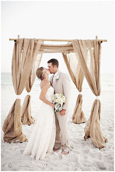 Hessian Wedding Ideas Beach Wedding Arch Beach Wedding Dress