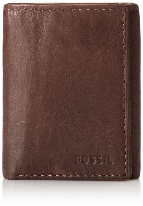 Fossil Ingram Extra Capacity Trifold Mens Wallet Brown Fossil Wallets