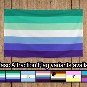 Masc Attraction Pride Flags Gay MLM Bear Twink Achillean Veldian Turian Andro One Sided