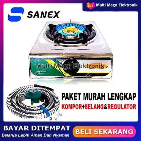 KOMPOR GAS SANEX 1 TUNGKU MURAH STAINLESS KOMPOR 1 TUNGKU KOMPOR