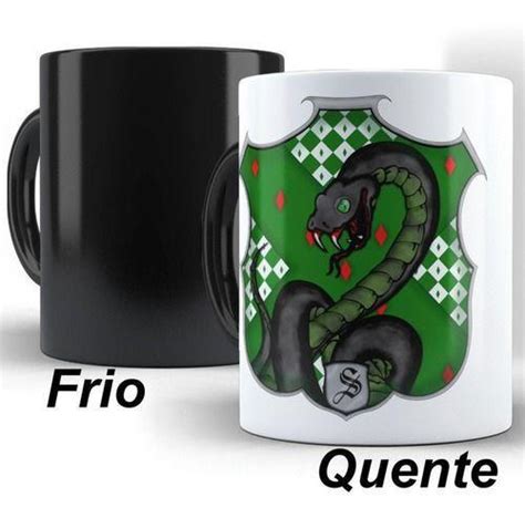 Caneca Mágica Harry Potter Sonserina Termossensível Modelo 7 Decore