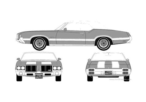 Download Drawing Oldsmobile Cutlass Supreme Convertible Cabriolet 1972 In Ai Pdf Png Svg Formats