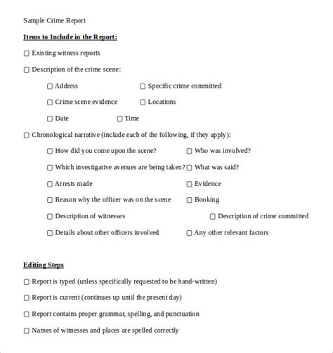 Crime Analysis Report Chart