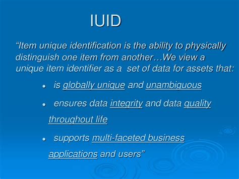 Ppt Item Unique Identification Iuid Powerpoint Presentation Free