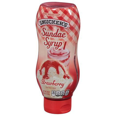 Smucker S Sundae Syrup Strawberry Front Right Elevated