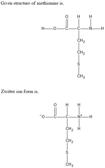 Methionine Zwitterion Form