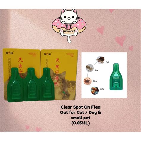 Ubat Kutu Kucing Flea Out Clear Spot On Flea Tick Treatment Medicine