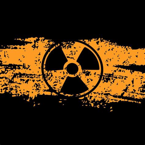 radioactive symbol on black background 28627826 Vector Art at Vecteezy