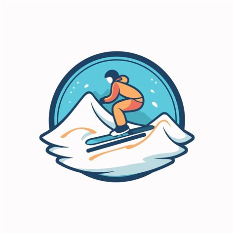 Premium Vector Snowboarder Logo Design Template Winter Sport Icon