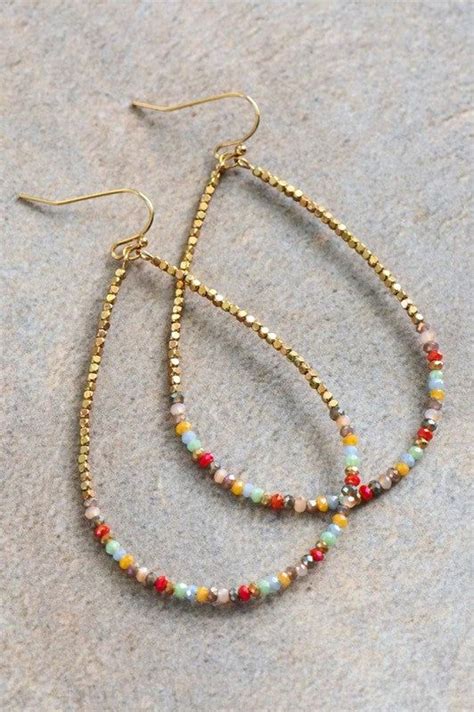 Beaded Teardrop Earrings In Beaded Jewelry Diy Beaded Jewelry