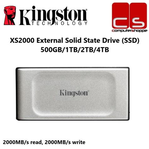 Kingston Xs Portable Ssd High Performance Portable External Ssd