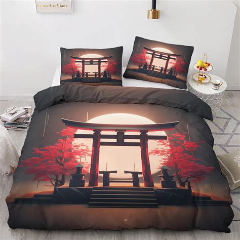 Gedaeuba Sommer Bettw Sche X Japanische Torii Asiatische