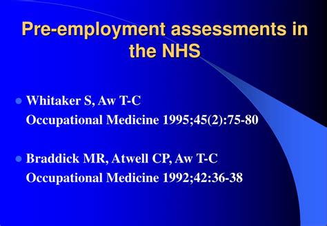 Ppt Pre Employment Examinations And Fitness Standards Powerpoint