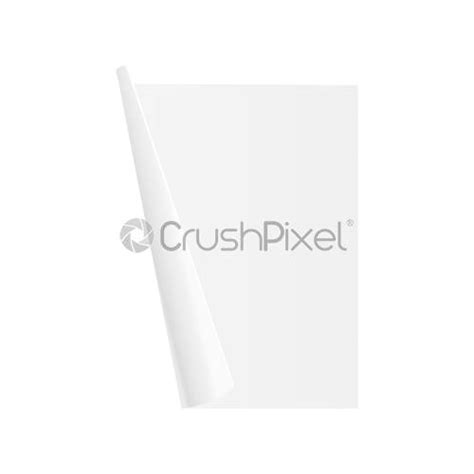 Sheet Of Paper With Curved Corner Vector Stock Vector Crushpixel