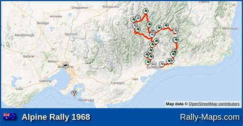 Maps Alpine Rally 1968 Arc Rally