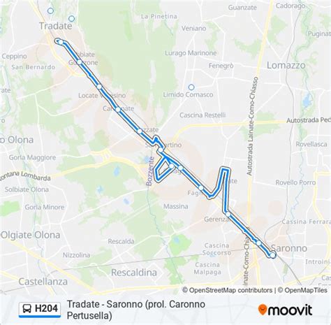 h204 Route: Schedules, Stops & Maps - Saronno (Autostazione Via 1 ...