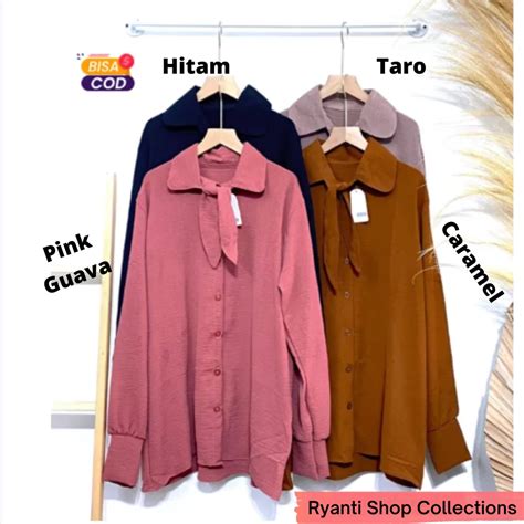 Jual Cod Rania Atasan Wanita Blouse Terbaru Kemeja Wanita