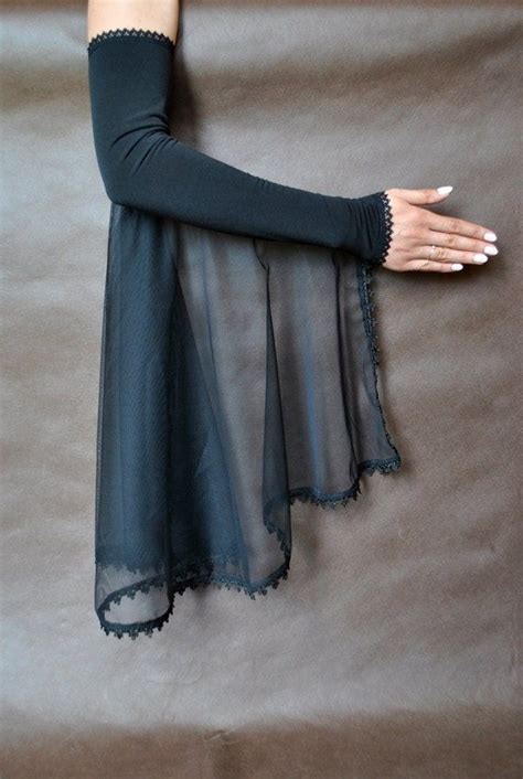 Elegant Gothic Vampire Costume Victorian Evening Glamour Long Gloves