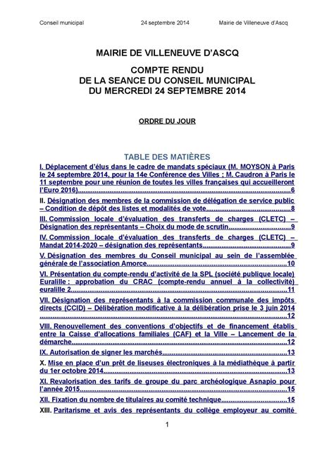 Calaméo 24 septembre 2014 procès verbal du conseil municipal