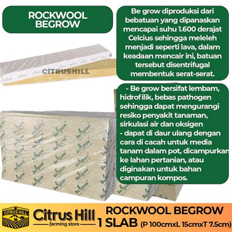 Jual Media Tanam Hidroponik Rockwool Begrow Slab Shopee Indonesia