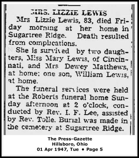 Elizabeth Josephine Lizzie Shaw Lewis 1864 1947 Find A Grave Memorial