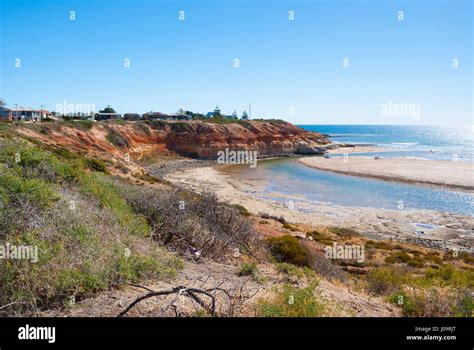 Southport Beach Where The Adelaide Suburbs Of Port Noarlunga And Port